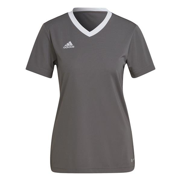 adidas Entrada 22 Womens Navy Blue/White Football Shirt Team Grey Four/white