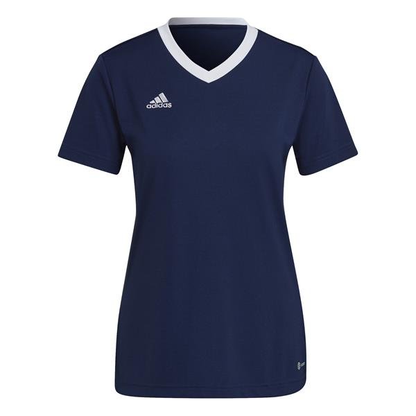 adidas Entrada 22 Womens Navy Blue/White Football Shirt