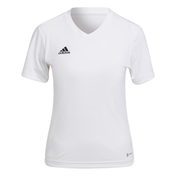 adidas Entrada 22 Womens Navy Blue/White Football Shirt White/black