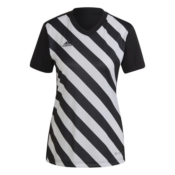 adidas Entrada 22 GFX Womens Football Shirt White/black