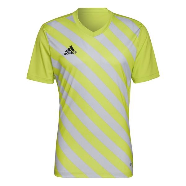 adidas Entrada 22 GFX Semi Solar Yellow/Light Grey Football Shirt