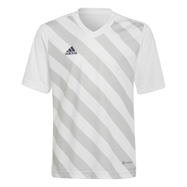 adidas Entrada 22 GFX White/Light Grey Football Shirt