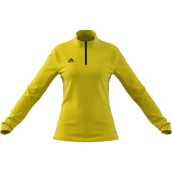 adidas Entrada 22 Navy Blue/White Training Top Womens Team Yellow/black