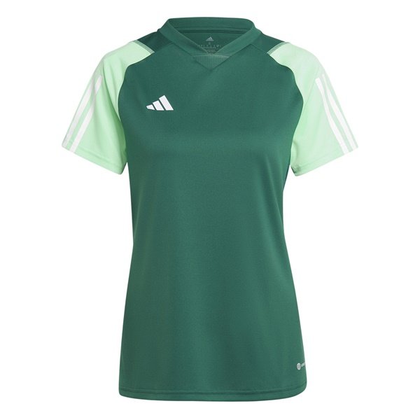 adidas Tiro 23 Competition Womens Dark Green/Beam Green Football Shirt