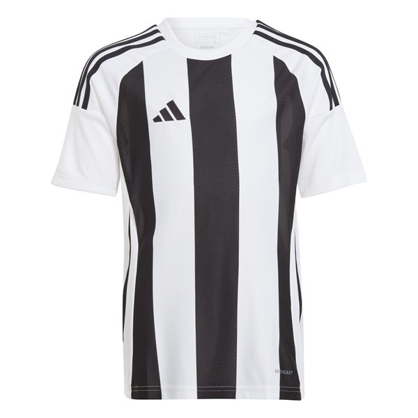 adidas Striped 24 Football Shirt White/light Grey