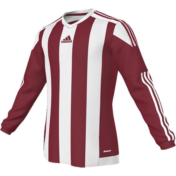 adidas Striped 15 Power Red/White LS Football Shirt Youths