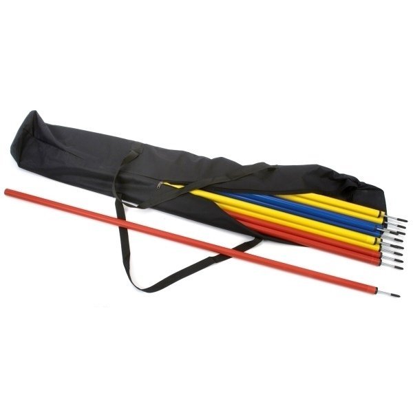 12 x Slalom Poles & Carry Bag 4 Blue, 4 Red & 4 Yellow