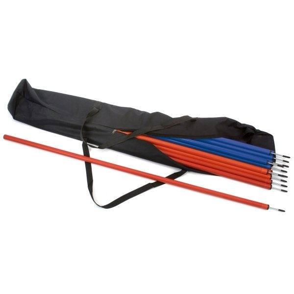 8 x Slalom Poles & Carry Bag 4 Red & 4 Blue