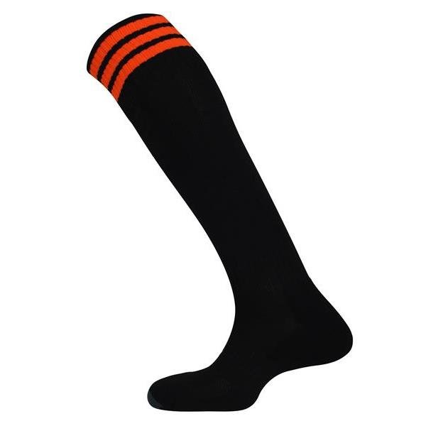 Mercury Three Stripe Black/Tangerine Sock