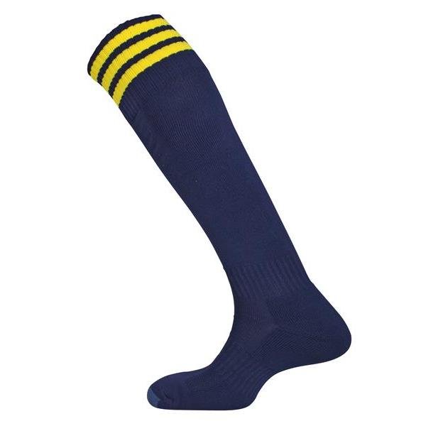Mercury Three Stripe Navy/Yellow Sock