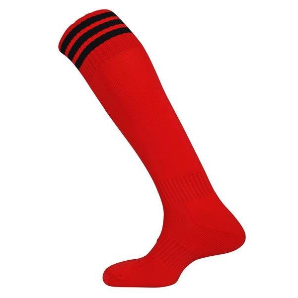 Mercury Three Stripe Scarlet/Black Sock