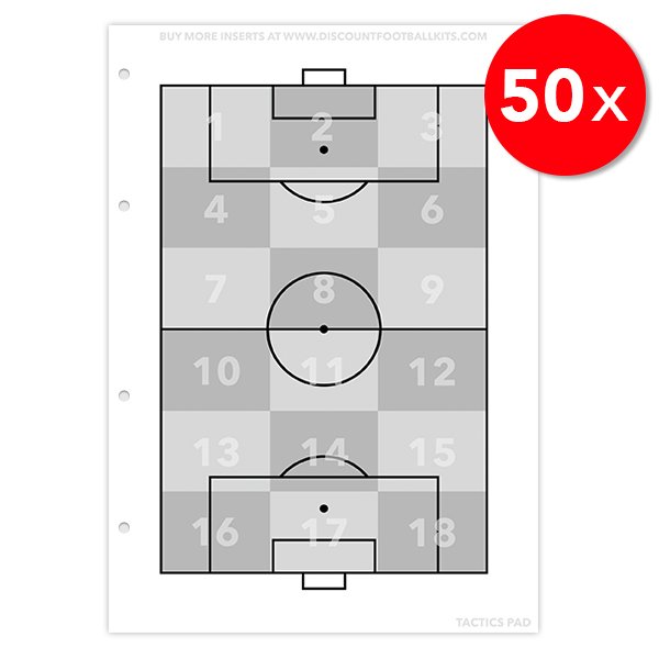 Tactics Pad 50x Numbered Areas Refill Sheets