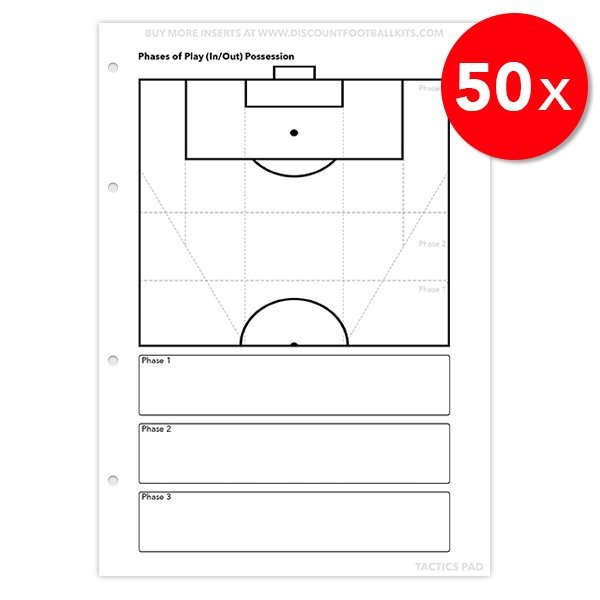 Tactics Pad 50x Phases of Play Refill Sheets