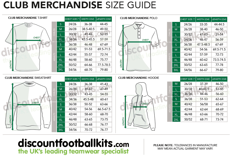 kids football jersey sizes